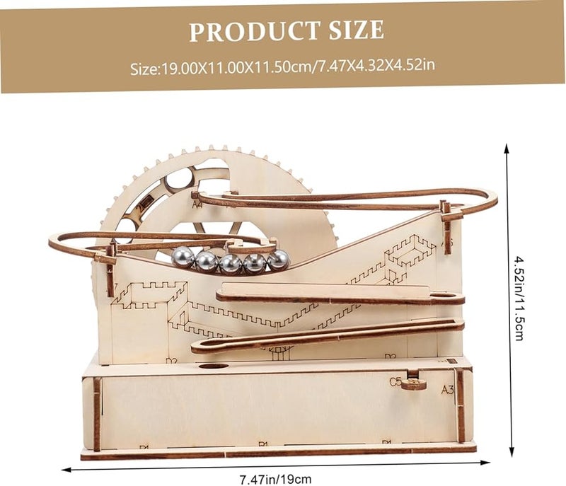 لعبة أحجية متاهة الرخام الخشبية لعبة خرز تعليمية للعلوم والتكنولوجيا والهندسة والرياضيات للأطفال إبداع ديكور المنزل - Image 2